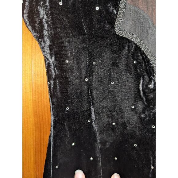 Jiki Monte Carlo Creations Black Dress With Rhinestones Size 38 (US 4) - Picture 8 of 15